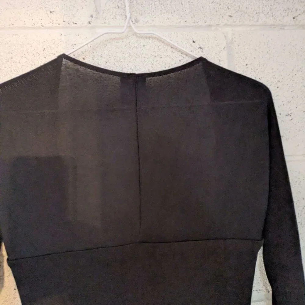 Naked Wardrobe Women's Size L Long Black  Sleeve Dress - Picture 4 of 4